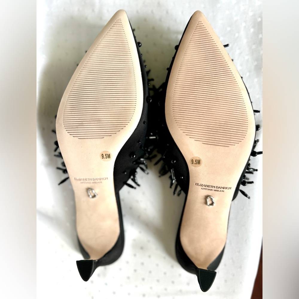 Stylish Black Embellished Mules with heels, Melani x Damrich - Picture 9 of 16